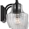 Nuvo Destin 3-Light Vanity, E26 60W, Black And Silver Accent, Clear Ribbed 60/7703 - alternate 7